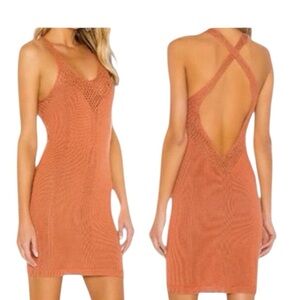 Free People Open Back Sweater Mini Dress, Sz Med​